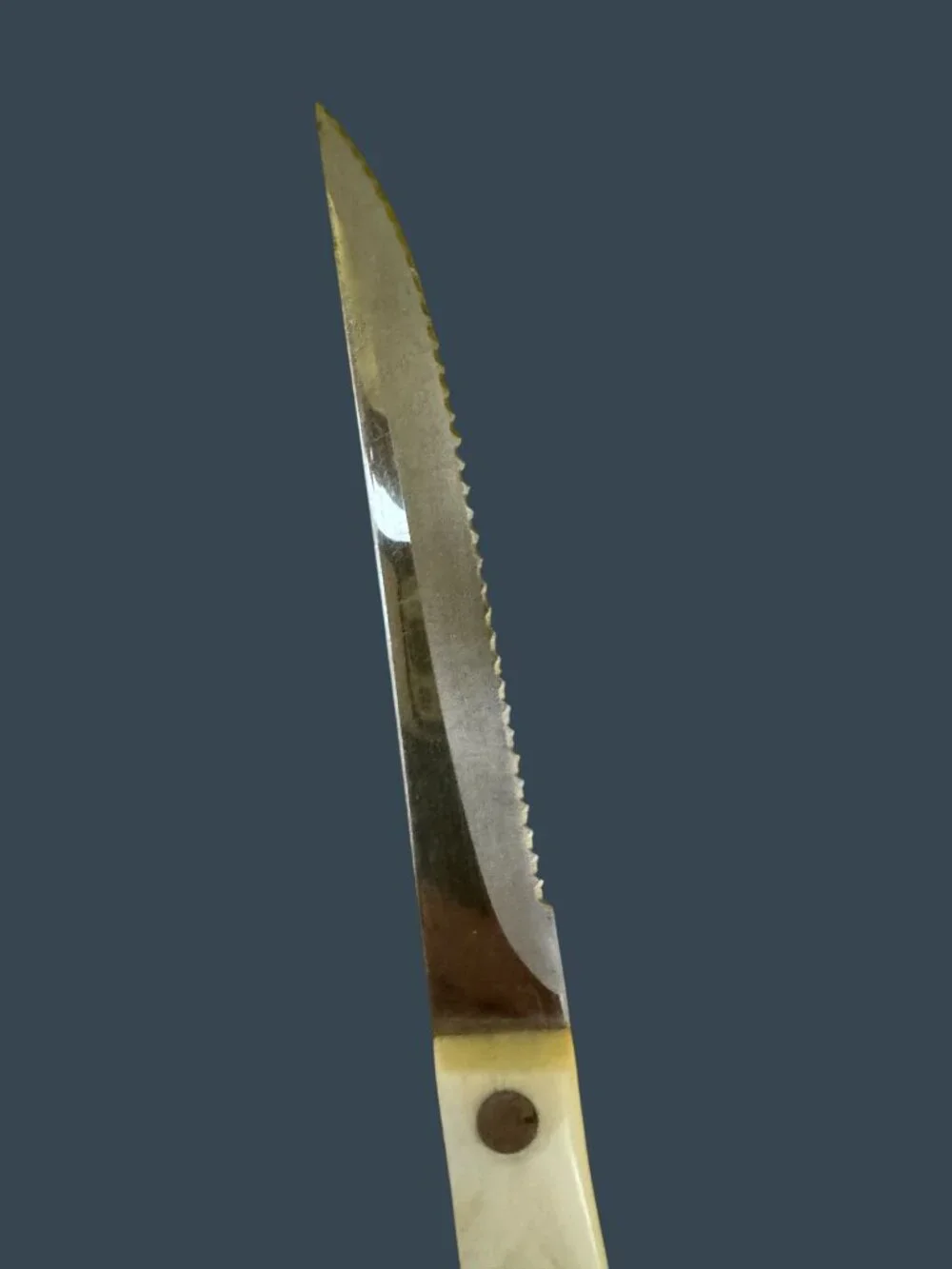 Cutco Knife 1721 JD Serrated White Handle Stainless Steel